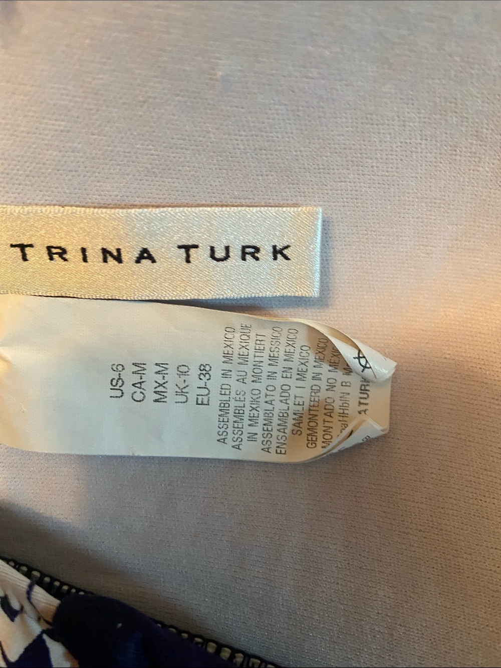 Trina Turk Navy & White Printed Bandeau Bikini Set - Picture 7 of 7